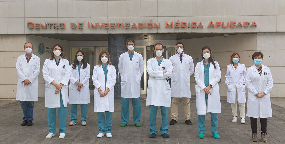 Grupo de investigadores del Cima y Clínica Universidad de Navarra que participan en este ensayo clínico.